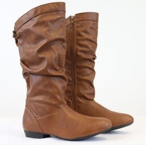 Brown Slouch Midcalf Boots